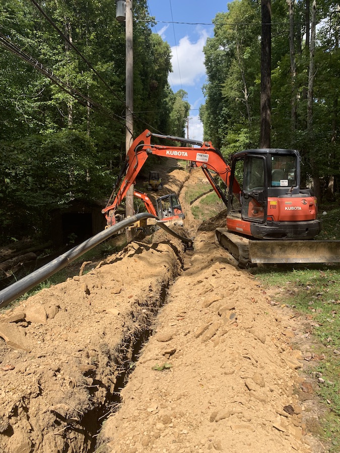 Treton placing utilities